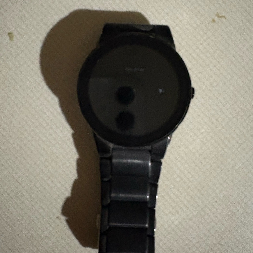 Citizen Black Round Smartwatch with Metal Link Band